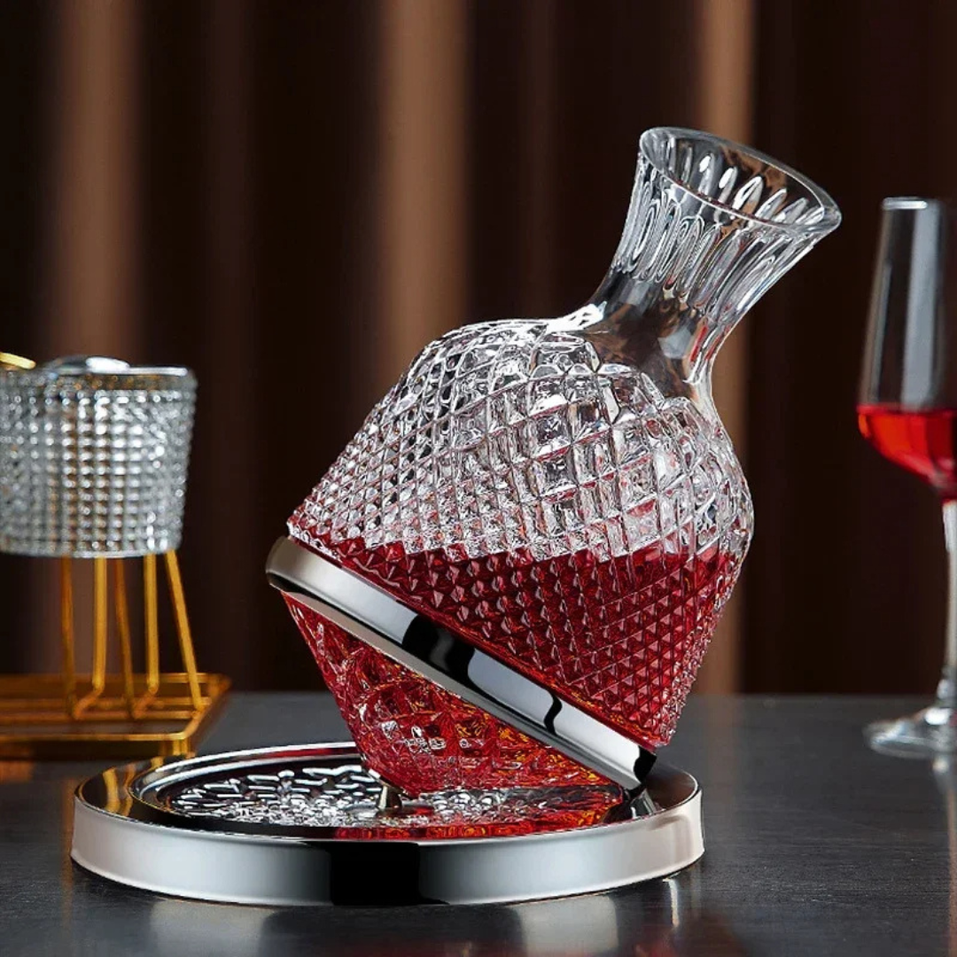 Délicate élégance du Kristall Spin Wein avec cristal decanter pour chaque amateur de vin