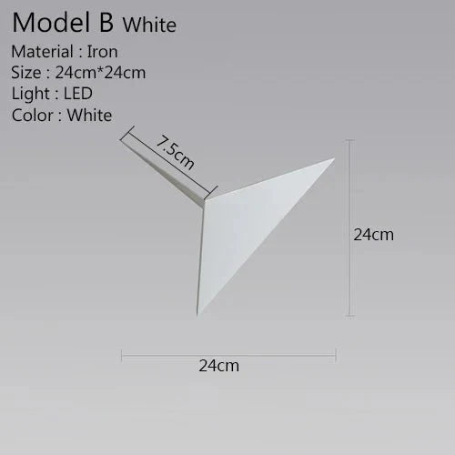 DreieckLicht - Elegante LED-Wandlampe 3W | Innenbeleuchtung