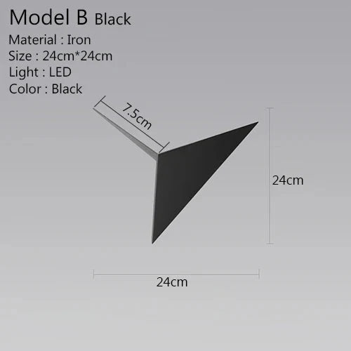 DreieckLicht - Elegante LED-Wandlampe 3W | Innenbeleuchtung