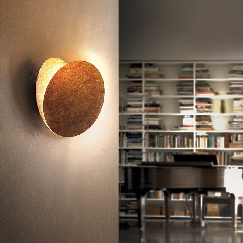 Kreative Mondfinsternis LED-Wandleuchte - Metall in Gold/Rot-Bronze