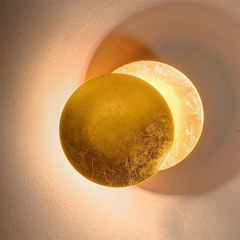 Kreative Mondfinsternis LED-Wandleuchte - Metall in Gold/Rot-Bronze