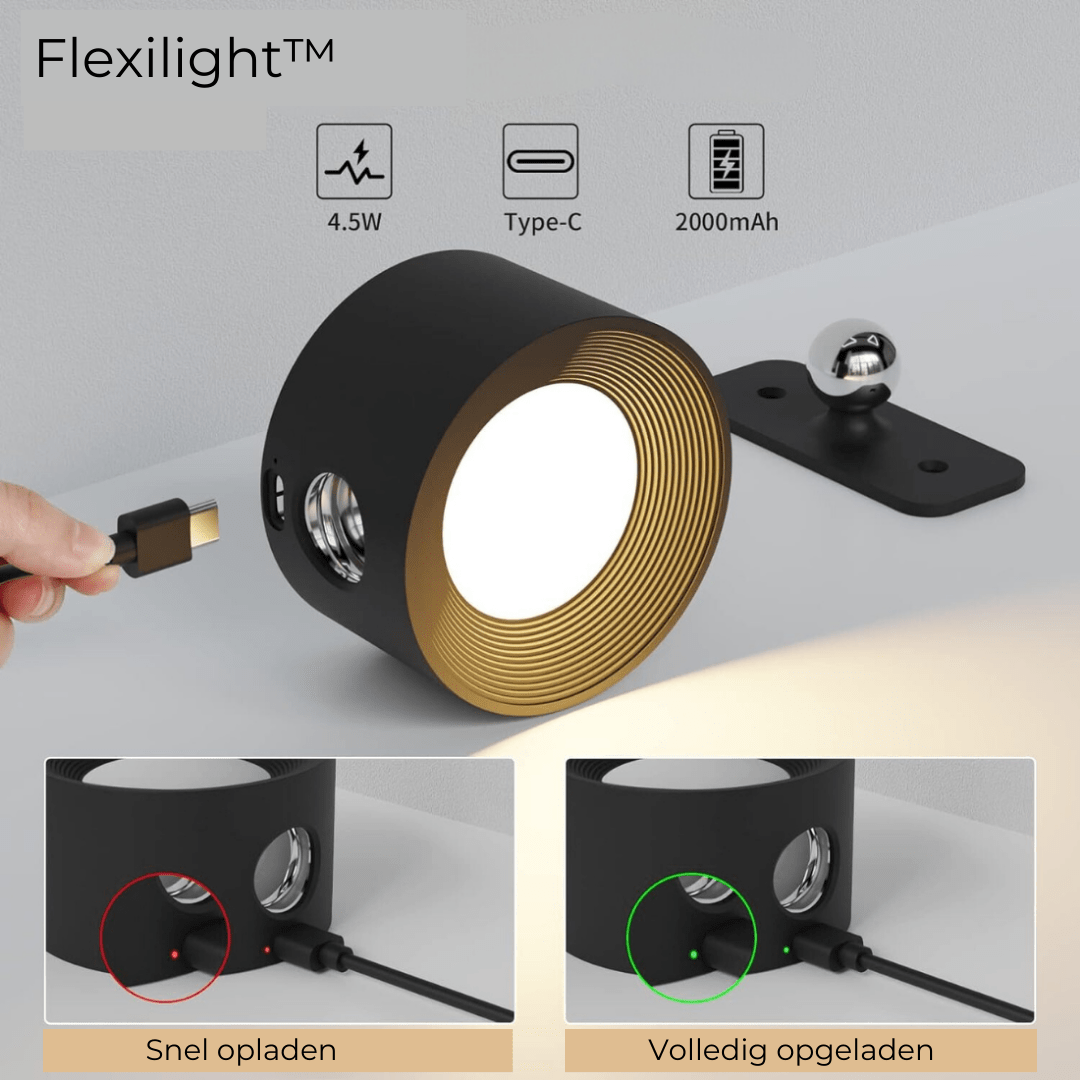 FlexiGlow – Kabellose Wiederaufladbare 360° Wandlampe für Flexible Beleuchtung