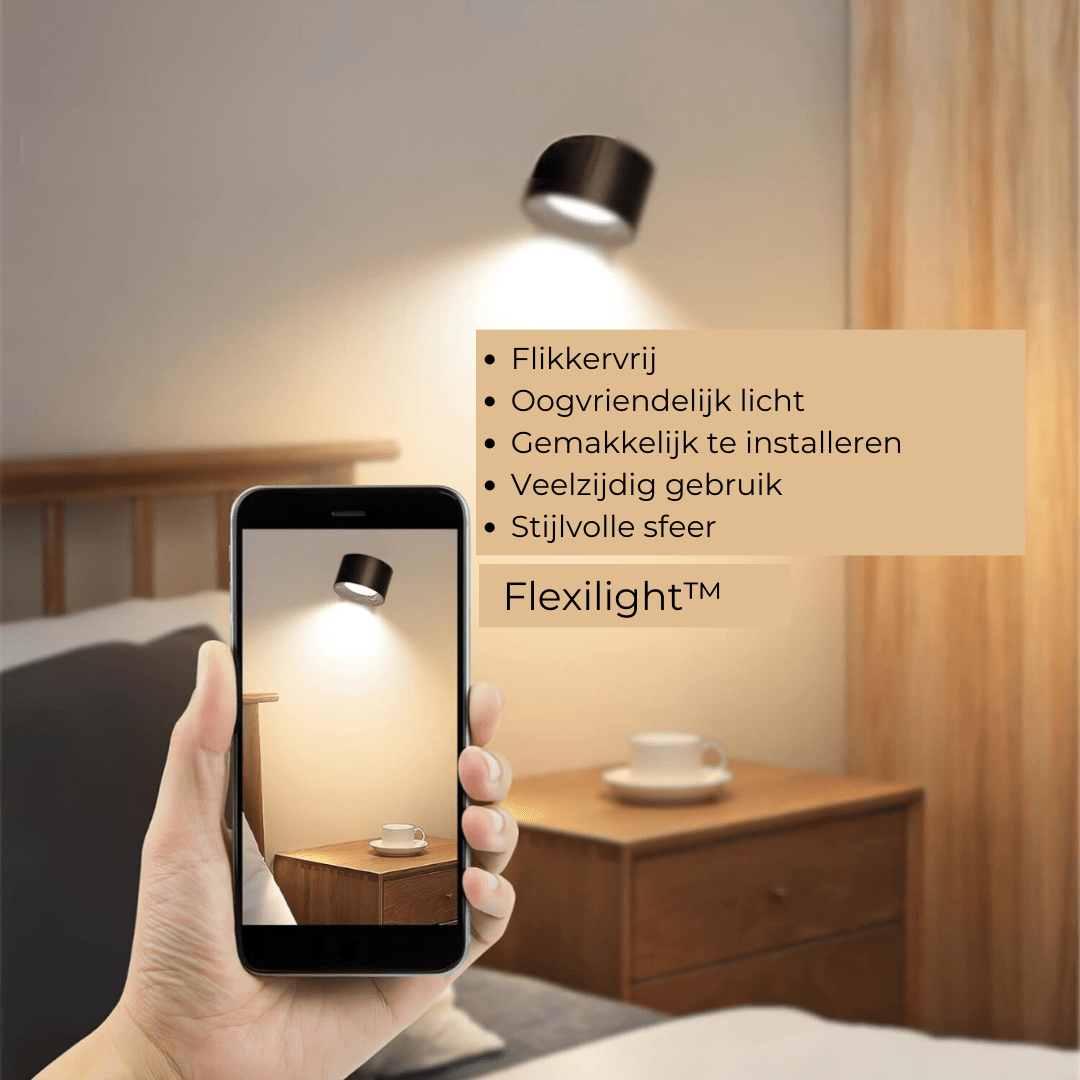 FlexiGlow – Kabellose Wiederaufladbare 360° Wandlampe für Flexible Beleuchtung