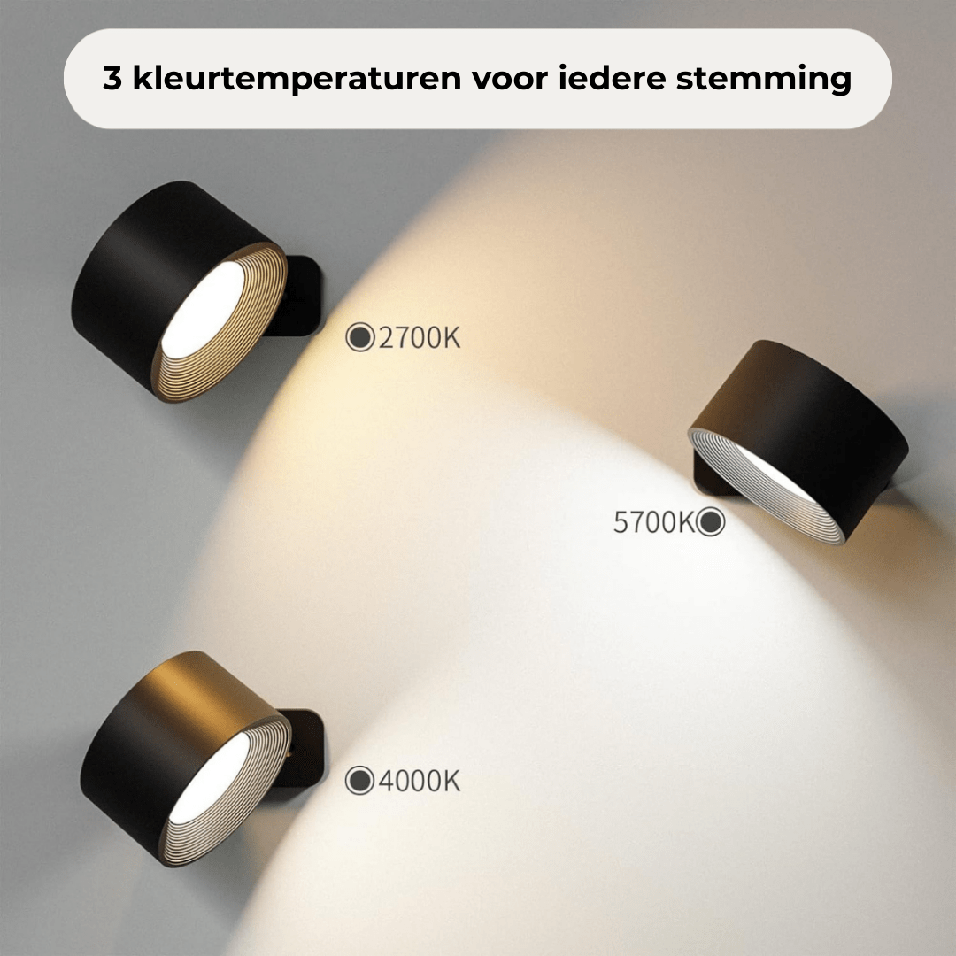 FlexiGlow – Kabellose Wiederaufladbare 360° Wandlampe für Flexible Beleuchtung