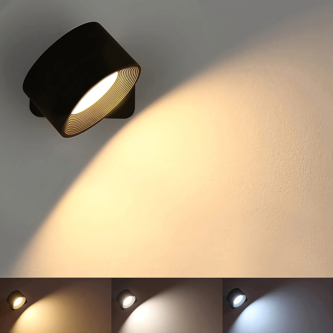 FlexiGlow – Kabellose Wiederaufladbare 360° Wandlampe für Flexible Beleuchtung