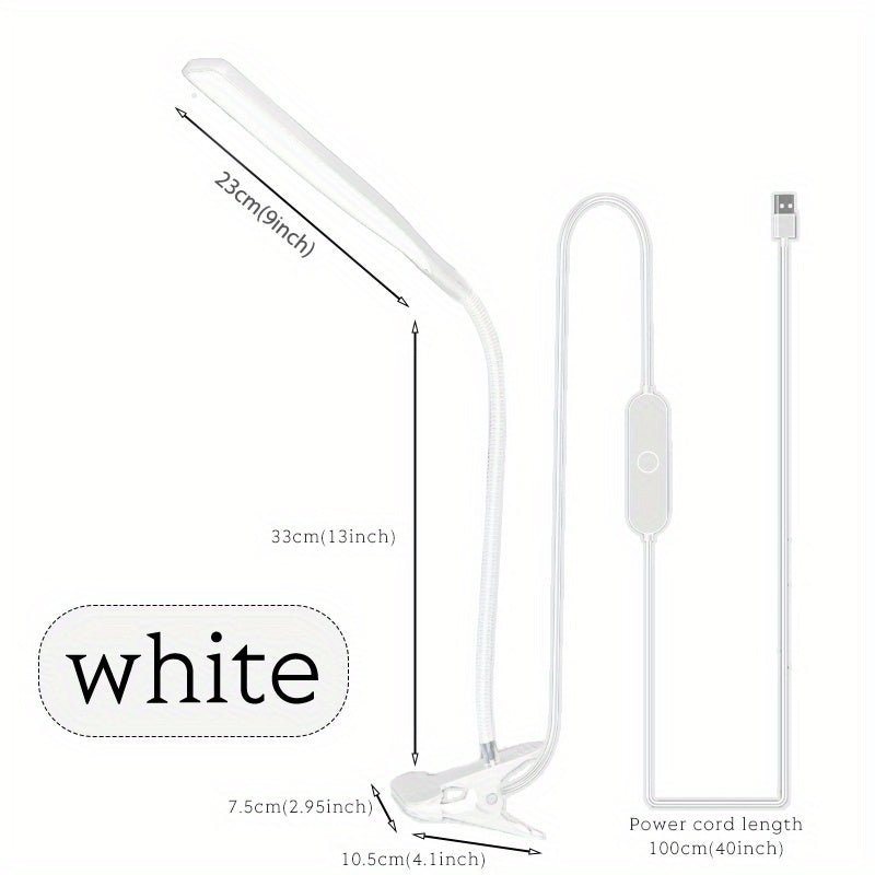 FlexiGlow - LED-Schreibtischleuchte mit flexiblem Schwanenhals und Klammerhalterung