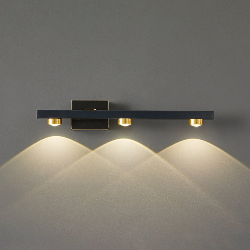 Freja - Moderne LED-Wandleuchte, Schwarz/Gold, Metall, Ideal für Badezimmer