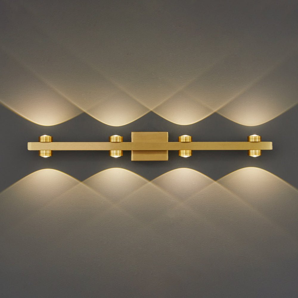 Freja - Moderne LED-Wandleuchte, Schwarz/Gold, Metall, Ideal für Badezimmer