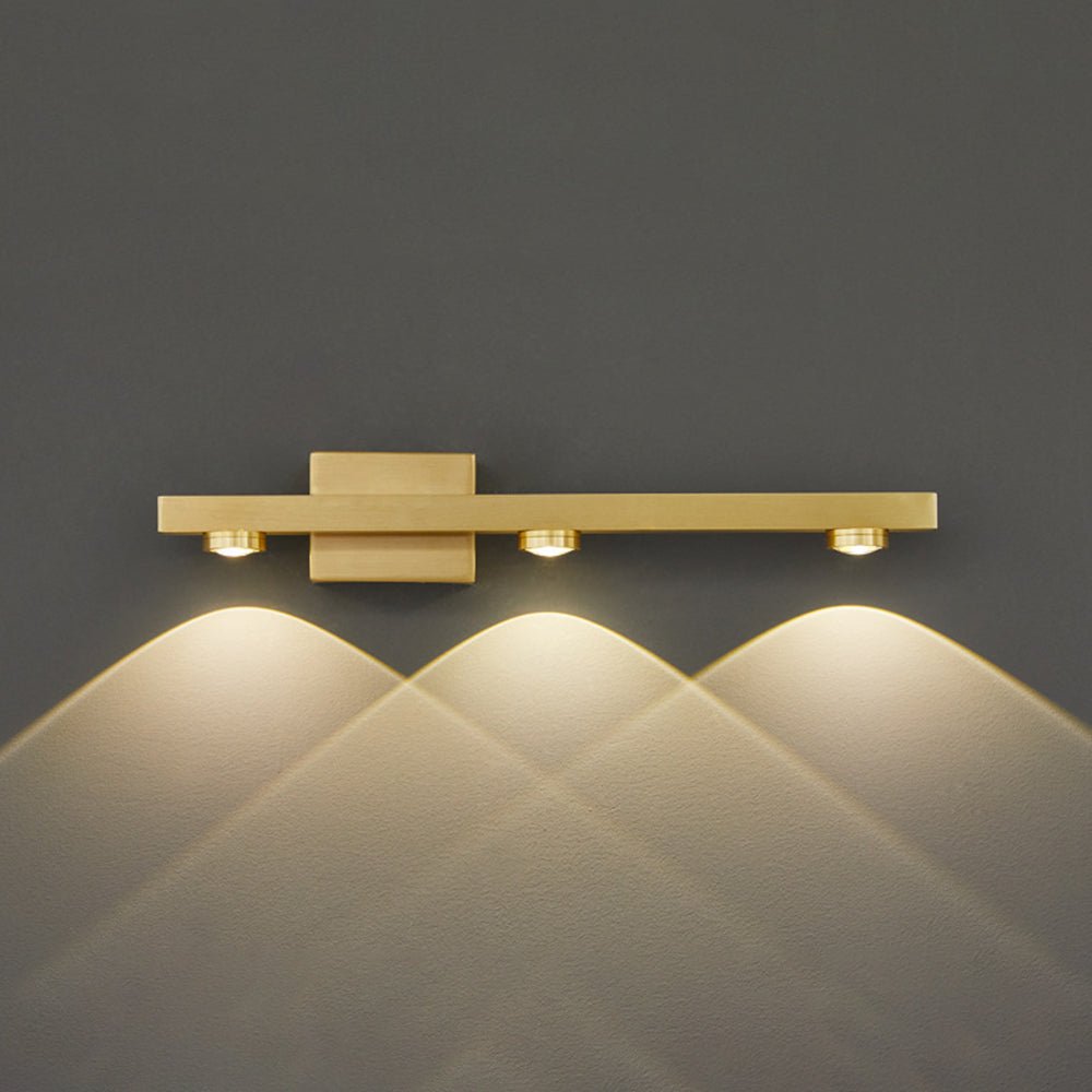 Freja - Moderne LED-Wandleuchte, Schwarz/Gold, Metall, Ideal für Badezimmer