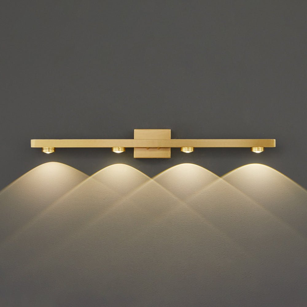 Freja - Moderne LED-Wandleuchte, Schwarz/Gold, Metall, Ideal für Badezimmer