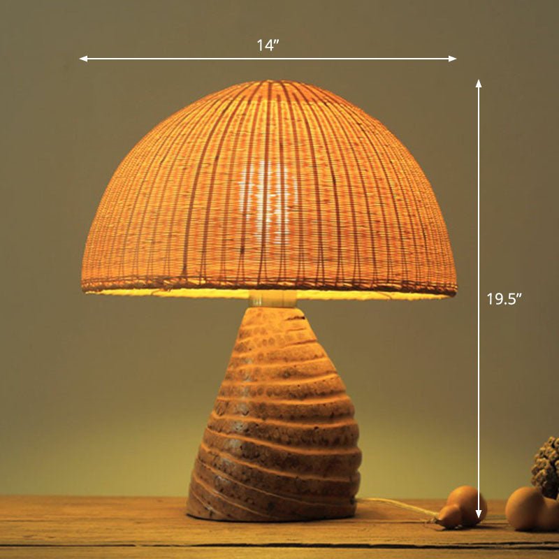 Zeitgenössische Bambus-Tischlampe aus Holz - Naturinspirierte Beleuchtung für Ihr Zuhause