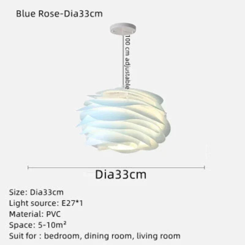 GlasBlume - Rosenkranz-Deckenleuchte