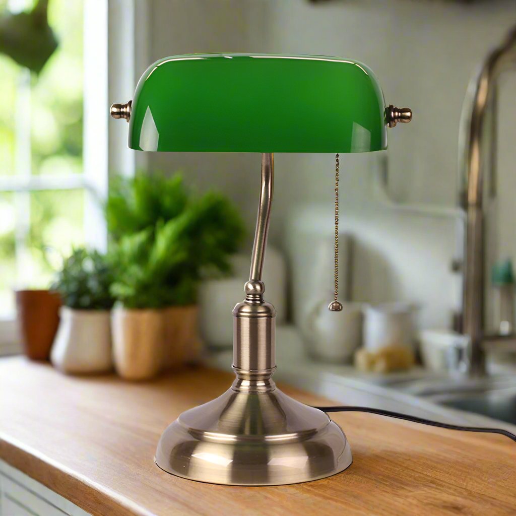 European Style Glass Table Lamp