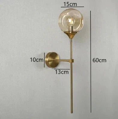 EleganzNorden – Modern Skandinavische Glas-Wandleuchte