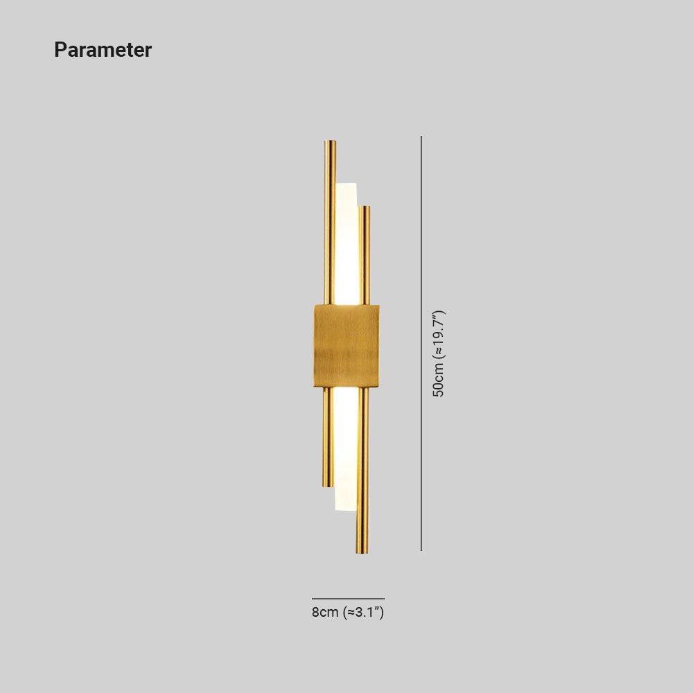 GlowLux – LED-Wandleuchte in Schwarz/Gold für das Schlafzimmer