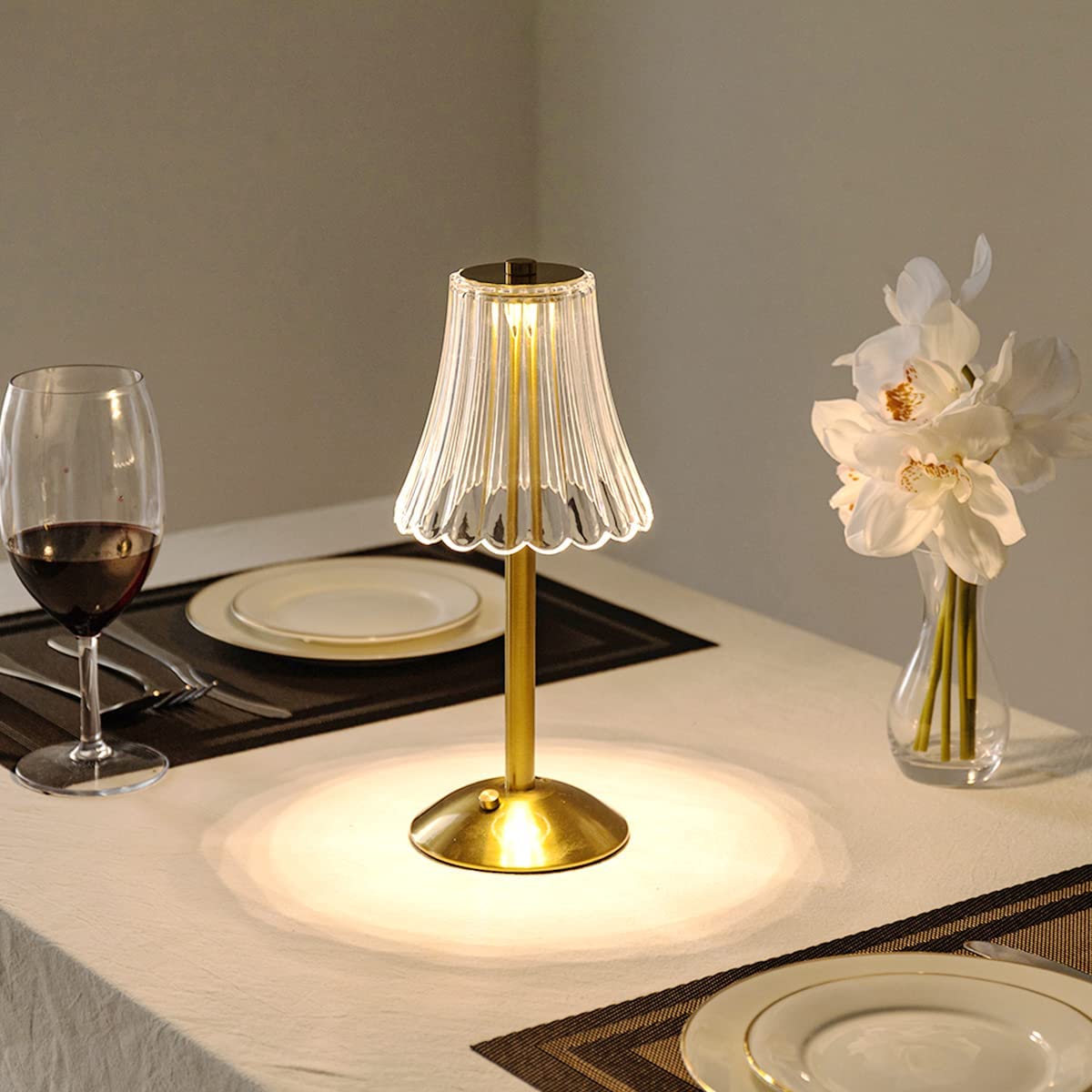 Golden Crystal Table Lights