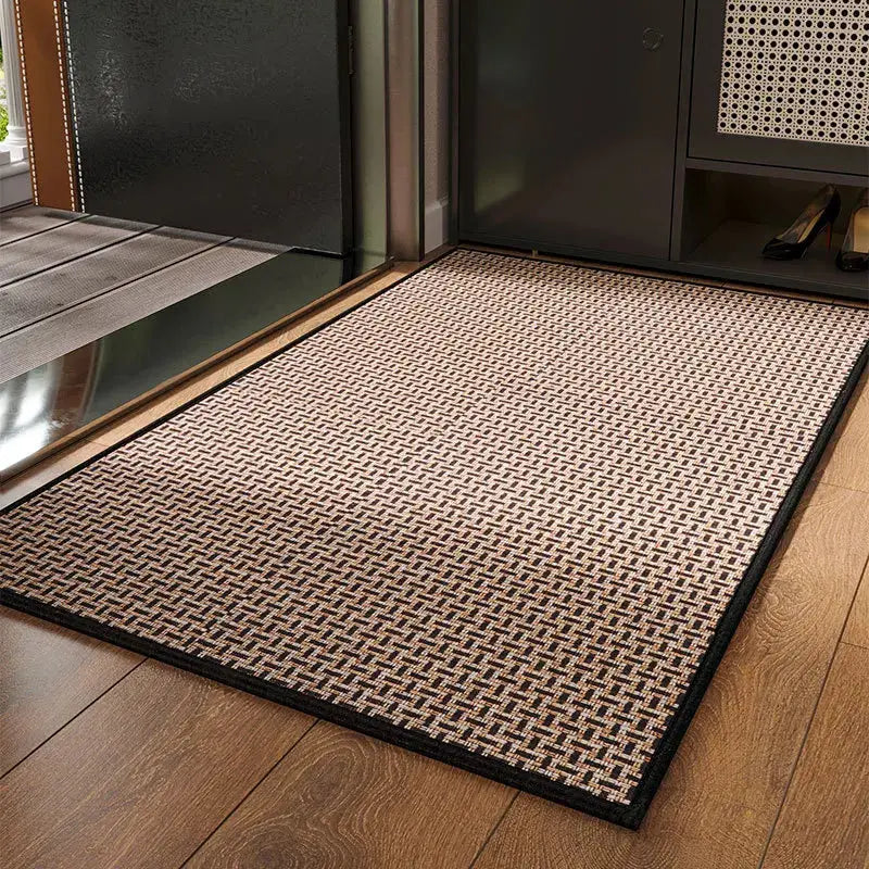 Tapis d’entrée rectangulaire tissé pour une fusion parfaite style et fonctionnalité