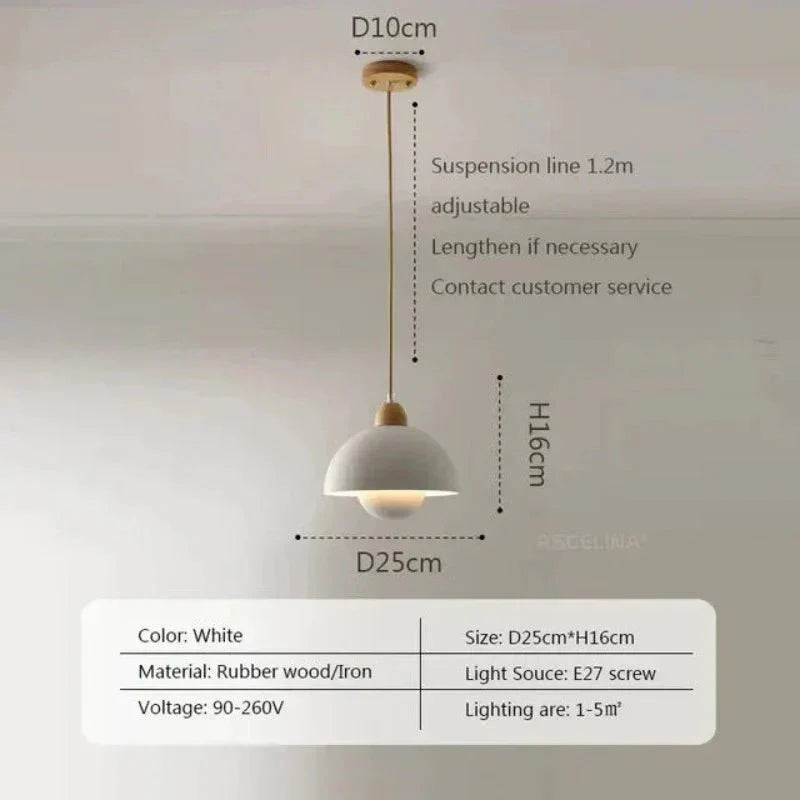 Moderne Holz-Hängeleuchte HoutBries