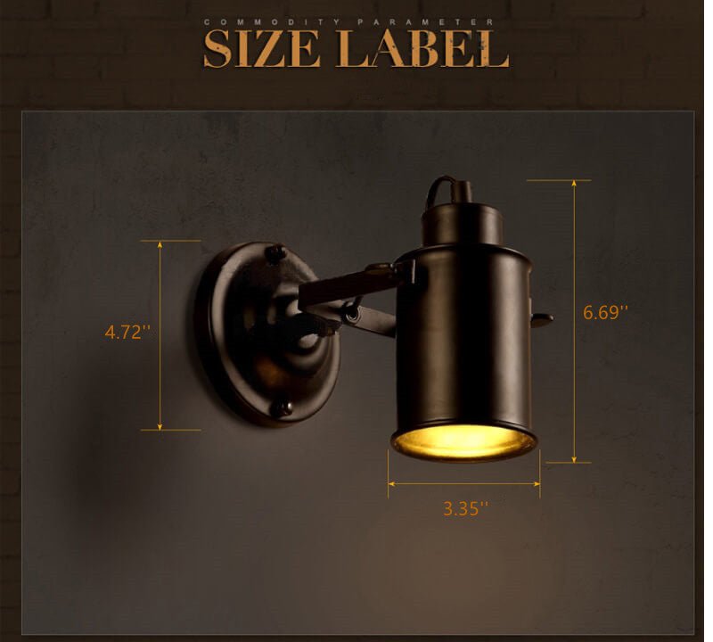 Verstellbare Wandlamp aus Schmiedeeisen mit Zylinderarm – IjzerArm für industriale Eleganz