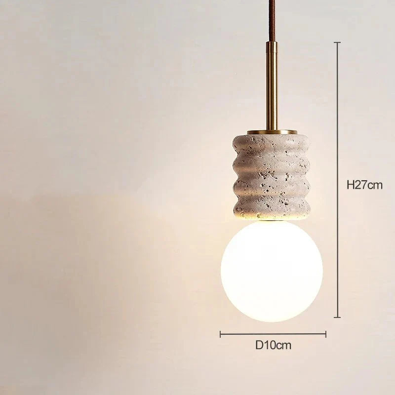 Moderne LED-Kronleuchter-Hängelampe mit Steinoptik für Nachttisch und Wohnbereiche