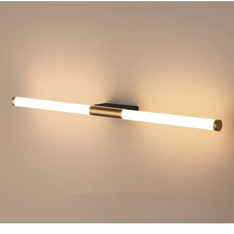 Moderne LED-Wandlampe Leigh in Weiß-Gold für Schlafzimmer