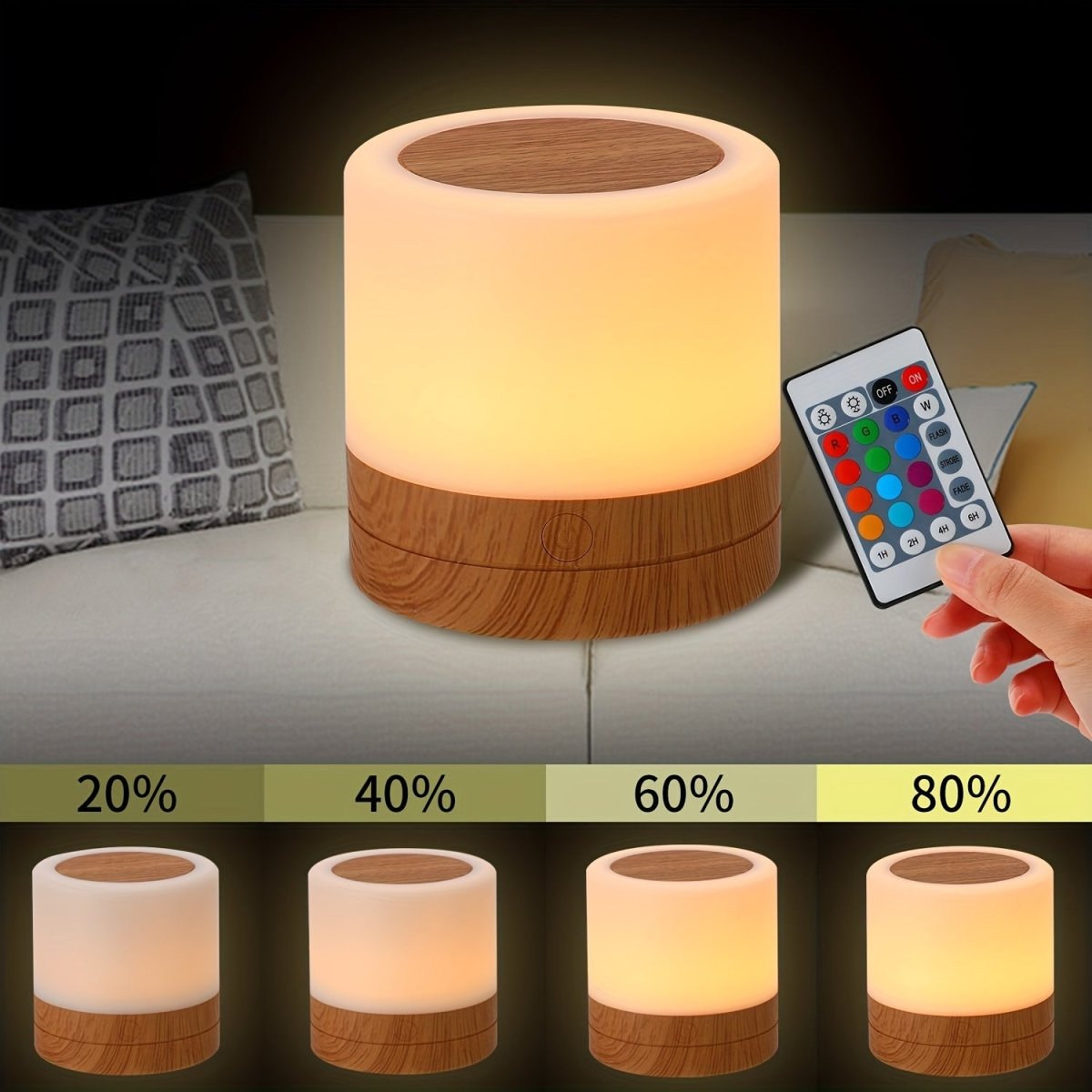 TouchLight - RGB Tischlampe mit Fernbedienung und Touch-Steuerung