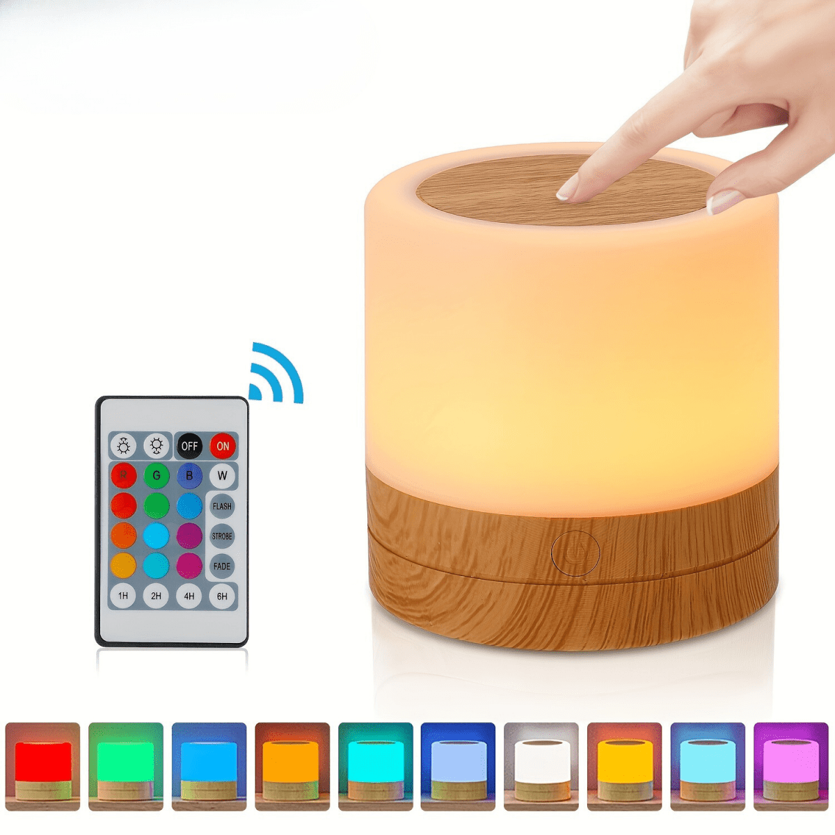 TouchLight - RGB Tischlampe mit Fernbedienung und Touch-Steuerung