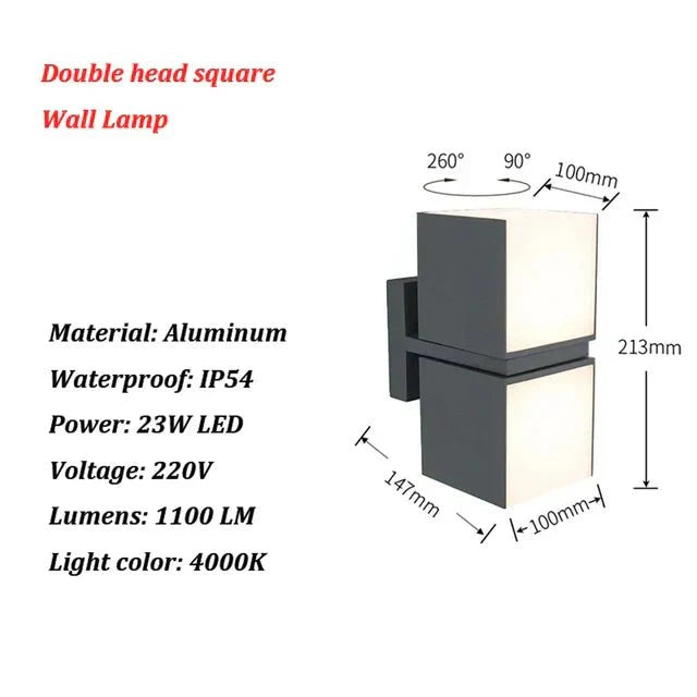 Moderne LED-Außenwandlampe LightGuard