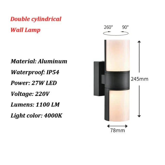 Moderne LED-Außenwandlampe LightGuard