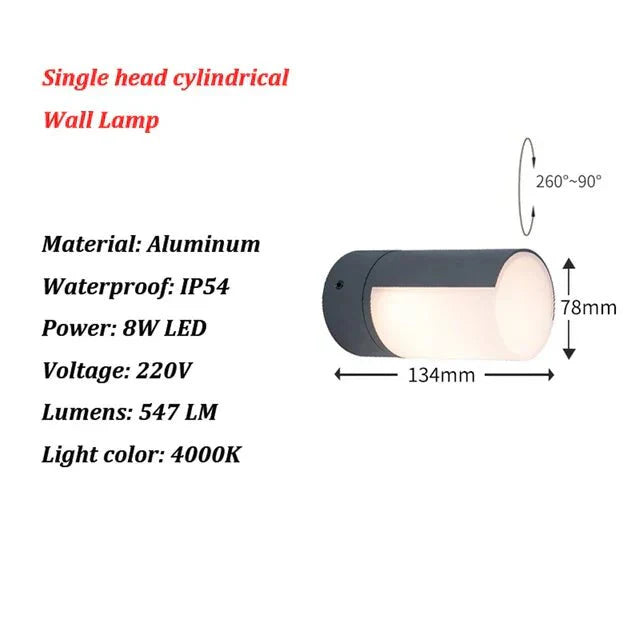 Moderne LED-Außenwandlampe LightGuard