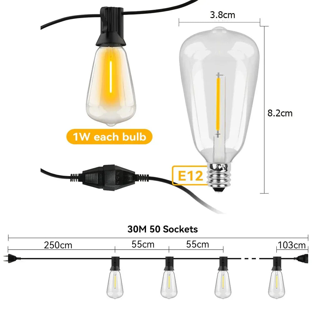 LumiRain - Wetterfeste LED-Lichterkette