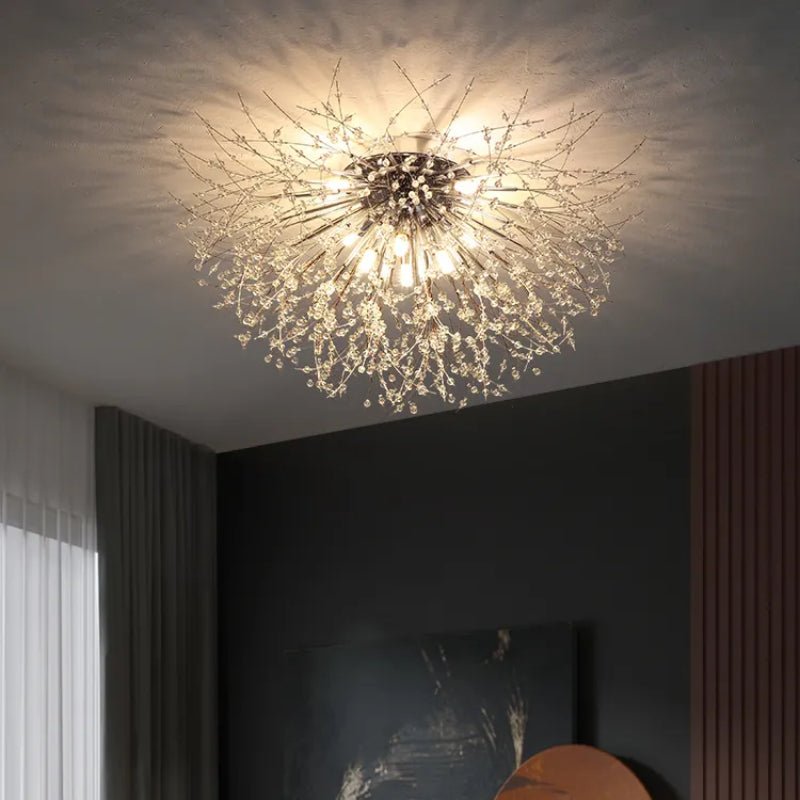 Luna Elegante LED-Pendant Light - White and Golden Metal for Wohnzimmer and Esszimmer