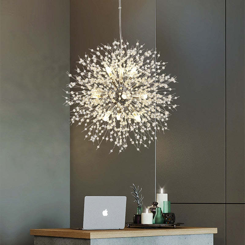 Luna Elegante LED-Pendant Light - White and Golden Metal for Wohnzimmer and Esszimmer