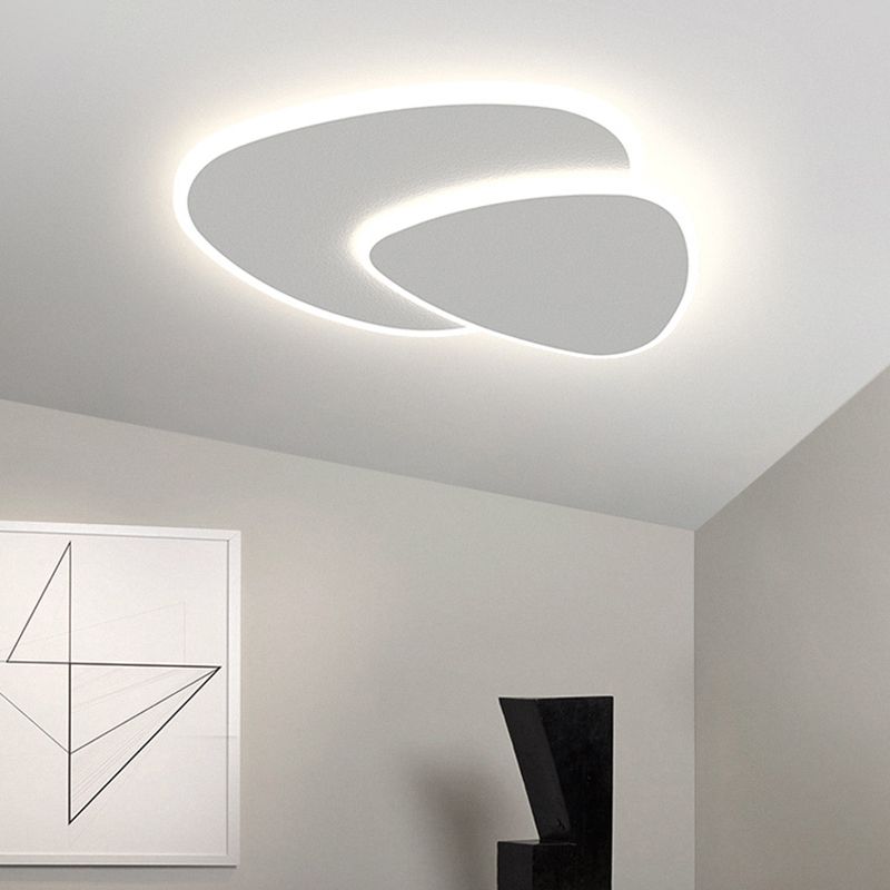 LunaGlow - Zeitgemäße LED-Deckenleuchte aus Metall und Acryl in Weiß für das Schlafzimmer