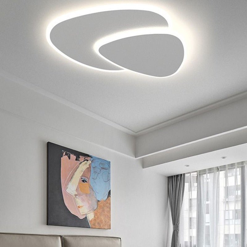 LunaGlow - Zeitgemäße LED-Deckenleuchte aus Metall und Acryl in Weiß für das Schlafzimmer