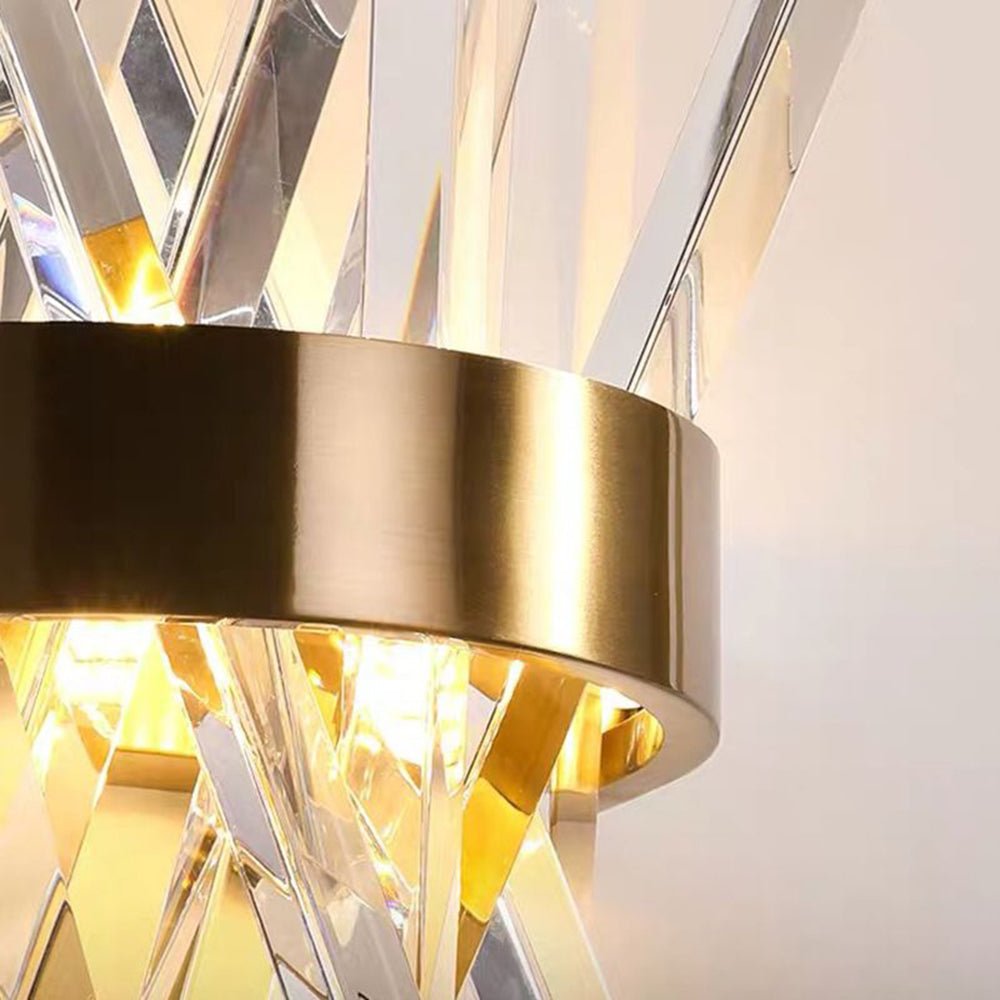 Marilyn Luxuriöse LED-Wandlampe Innenbereich Gold Kristall für Wohn- und Schlafzimmer