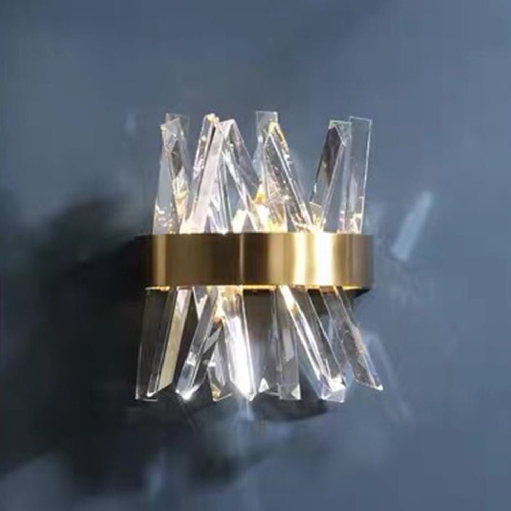 Marilyn Luxuriöse LED-Wandlampe Innenbereich Gold Kristall für Wohn- und Schlafzimmer