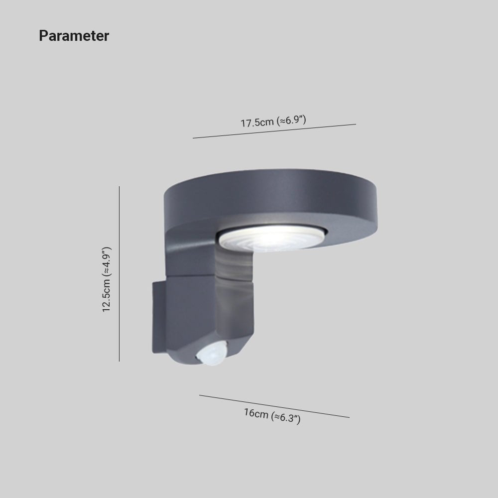 Moderne Wasserdichte Solar-Außenwandleuchte aus Metall und Acryl