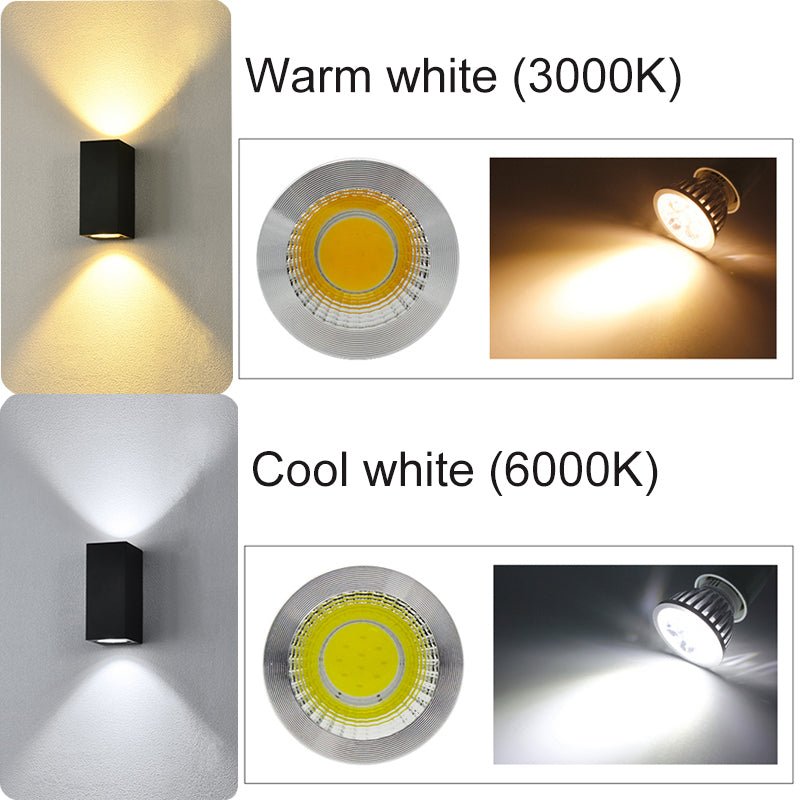 Minimalistische Metallische Außenwandleuchte in Quadratischer Form