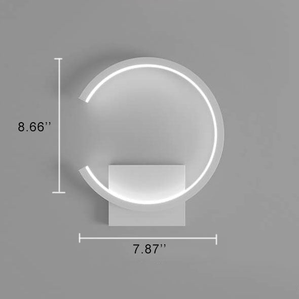 Moderne LED-Wandleuchte mit C-förmigem Design, 1-flammig