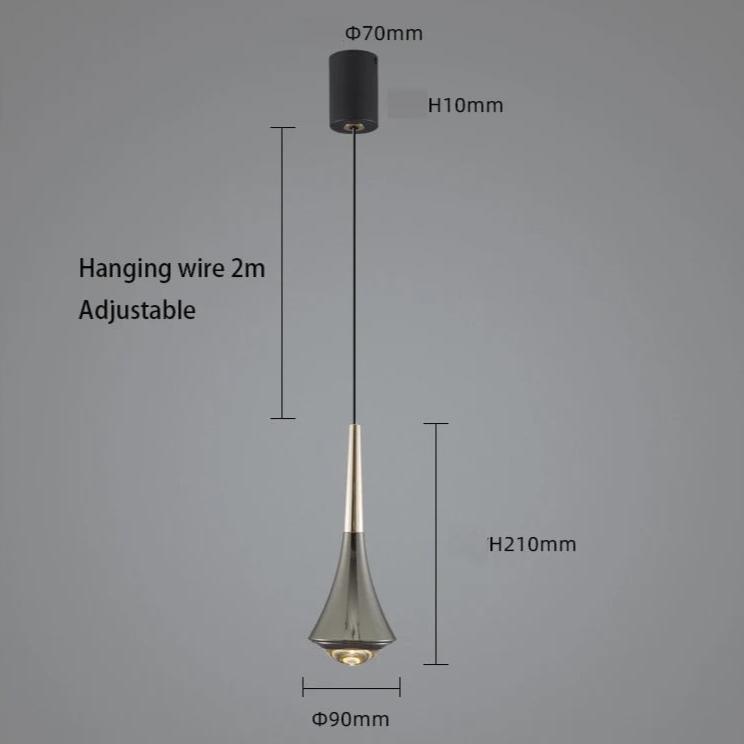 Moderne, schlanke LED-Pendelleuchte für zeitgemäße Wohnräume