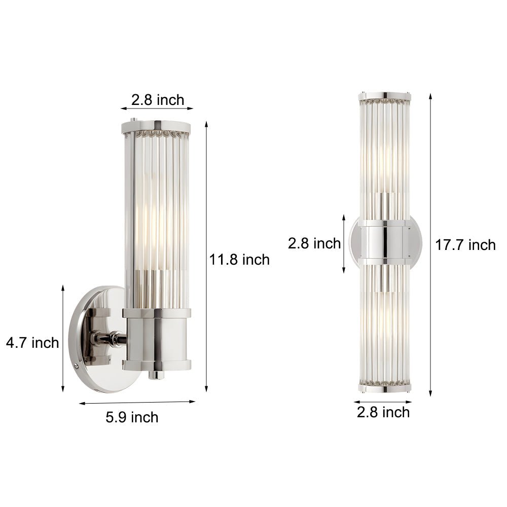 Moderne Wandleuchte mit Zylinderglaslampe