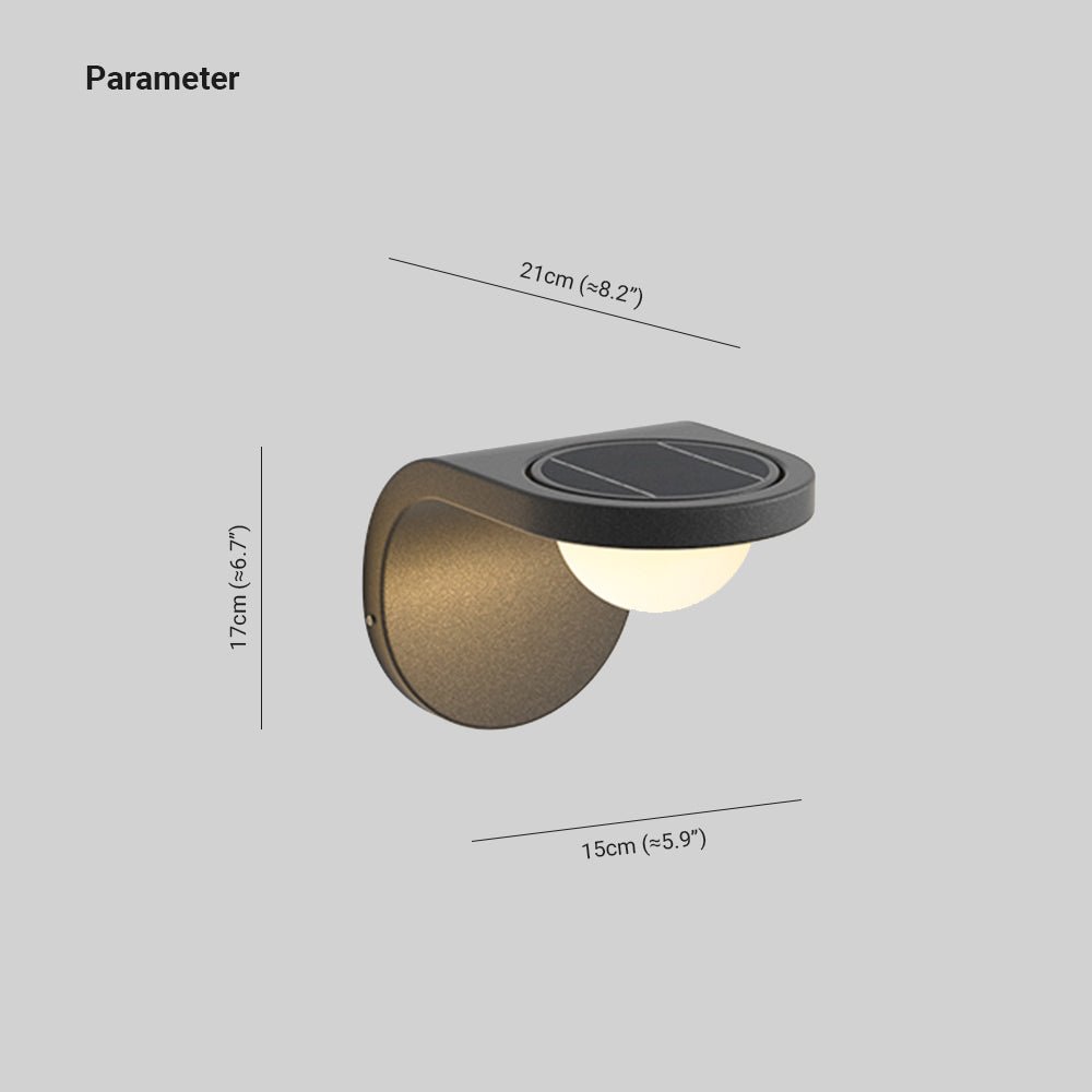 Moderne Bogen-Solarlampe für den Außenbereich, Wasserdicht und Verstellbar