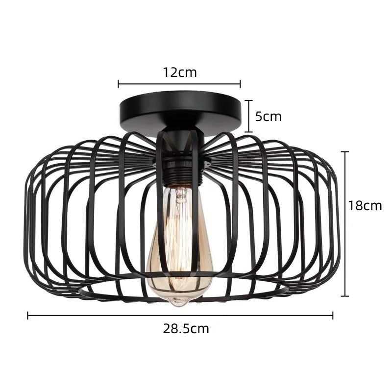 Moderne Industrielle Deckenleuchte im Vogelkäfig-Design