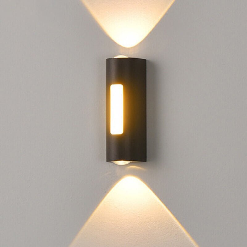 Moderne LED Außenwandlampe mit Zylindrischem Design