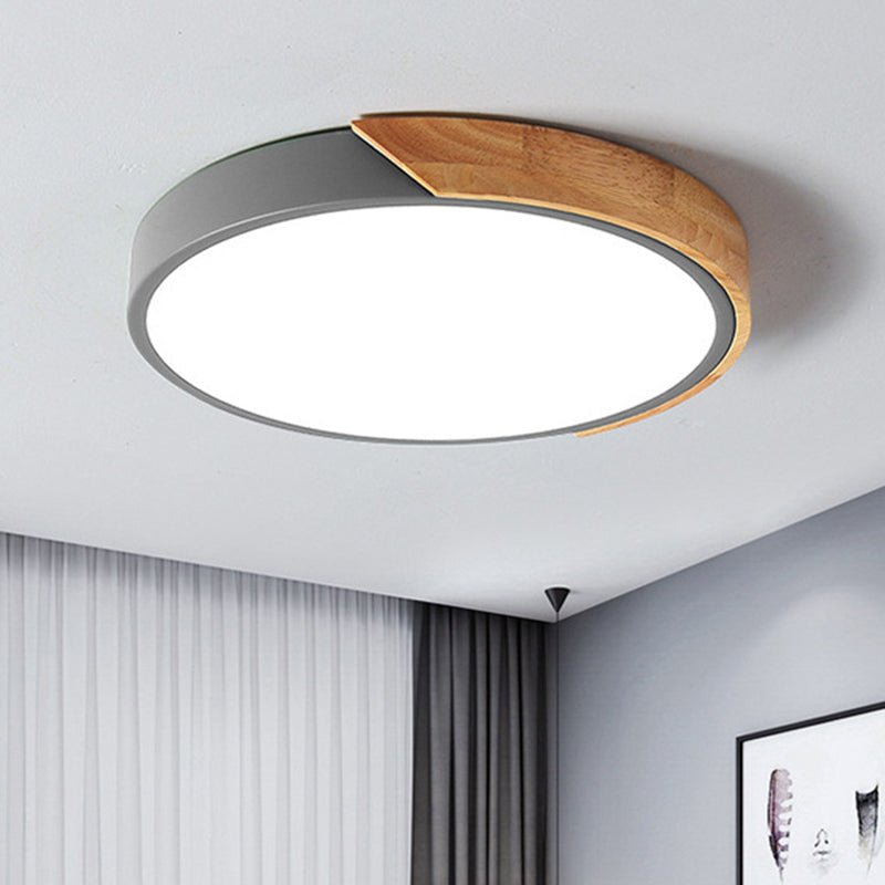 Modern LED-Deckenleuchte für Schlafzimmer - Round Einbauleuchte aus Acryl und Metall