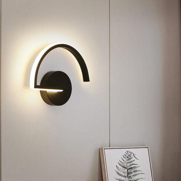 Moderne LED-Wandleuchte mit minimalistischem Kurvendesign