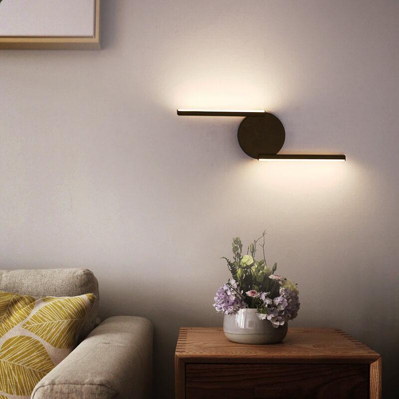 Moderne LED-Wandleuchte mit minimalistischem Kurvendesign