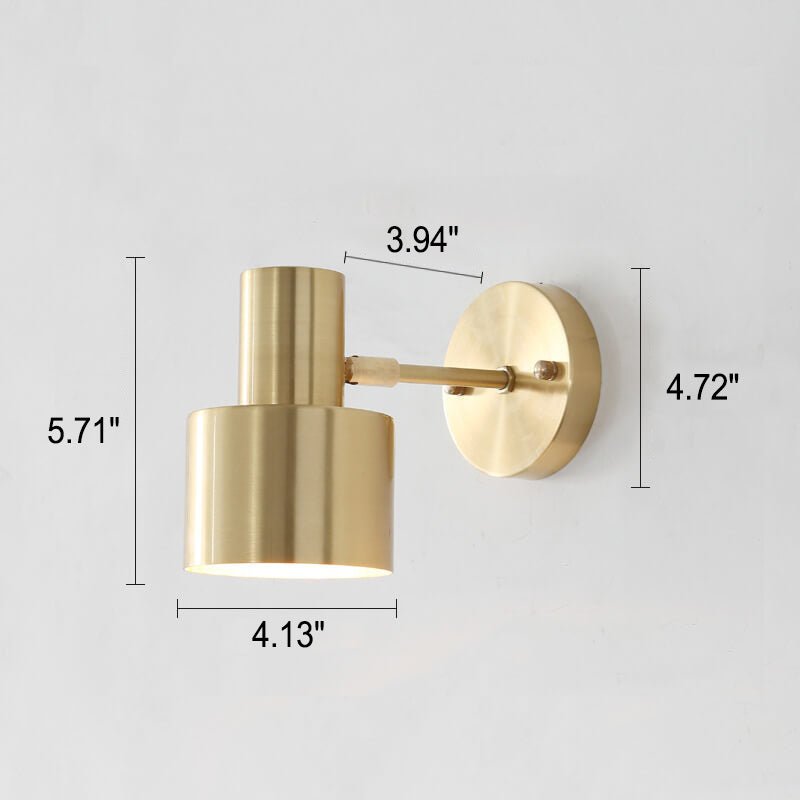 Modern minimalist golden metal wall lamp