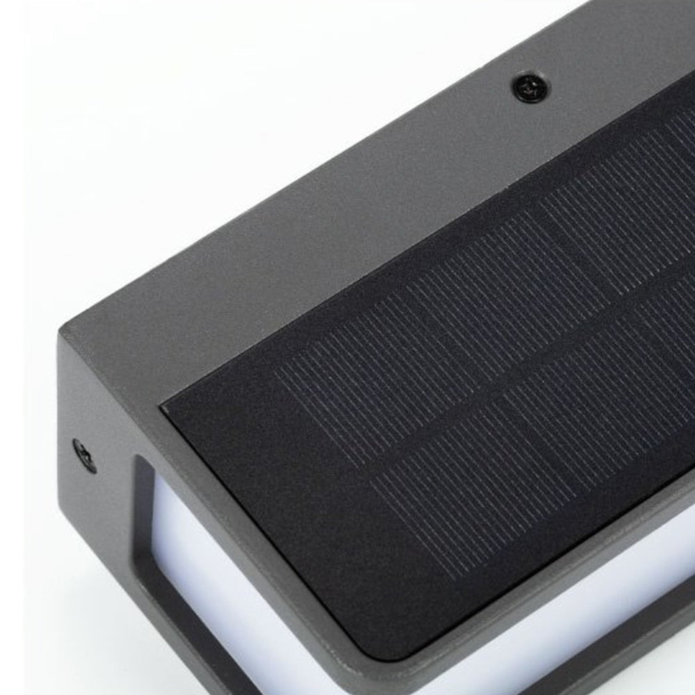 Moderne Minimalistische Rechteckige Acryl Sensor Solar-Außenwandleuchte